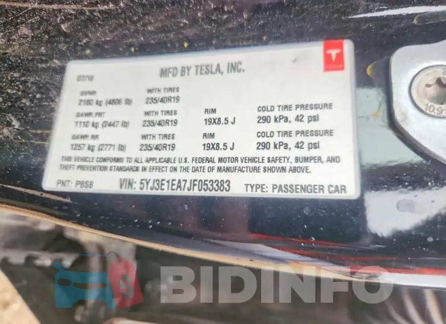 5YJ3E1EA7JF053383 Photo# 12
