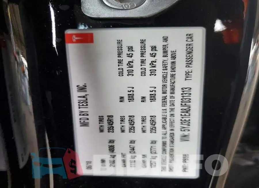5YJ3E1EA8JF031313 Photo# 12