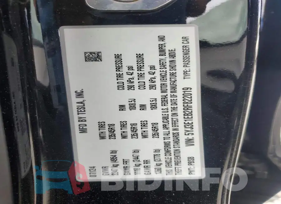 5YJ3E1EB2RF822019 Photo# 12