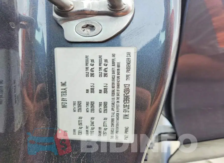 5YJ3E1EB6KF438413 Photo# 12