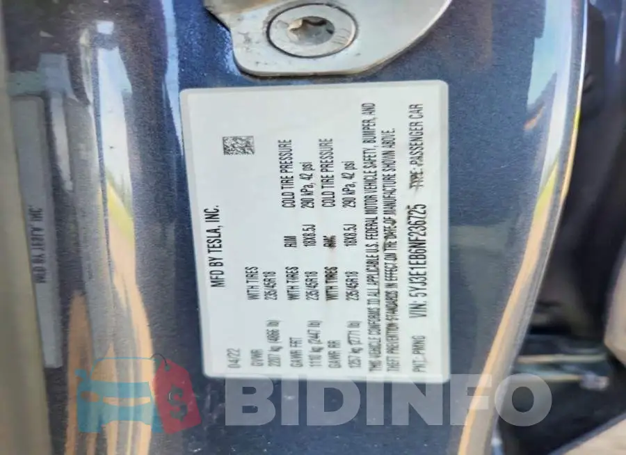 5YJ3E1EB6NF236725 Photo# 13