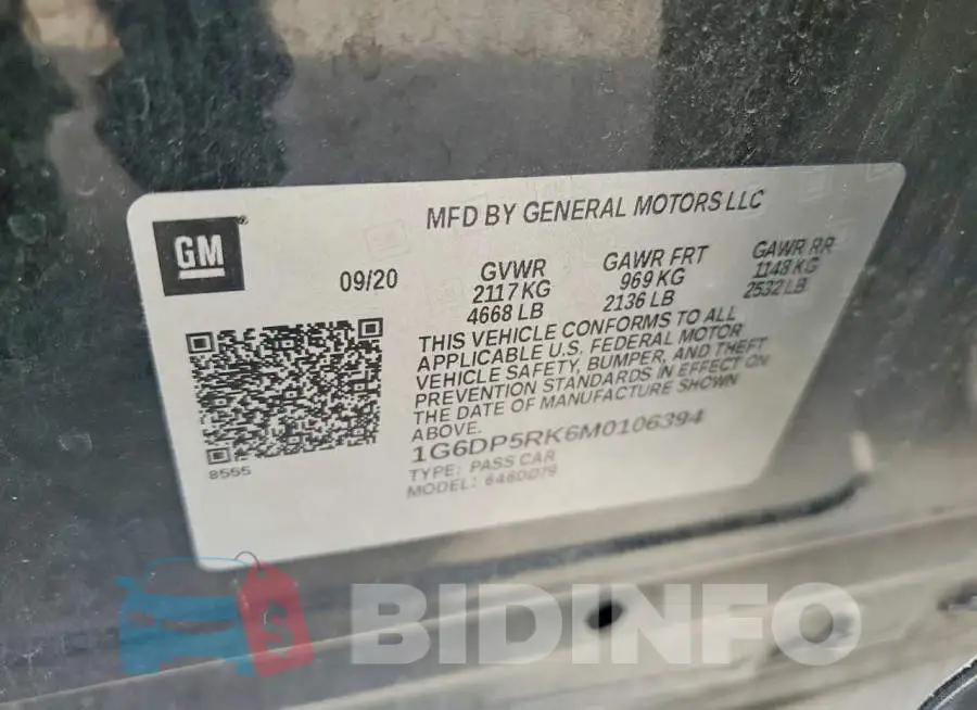 1G6DP5RK6M0106394 Photo# 12