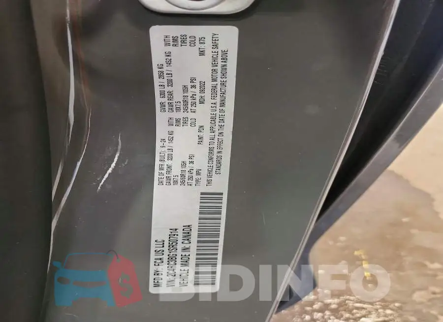 2C4RC3BG1SR507914 Photo# 13