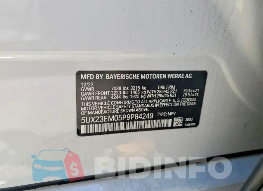 5UX23EM05P9P84249 Photo# 13