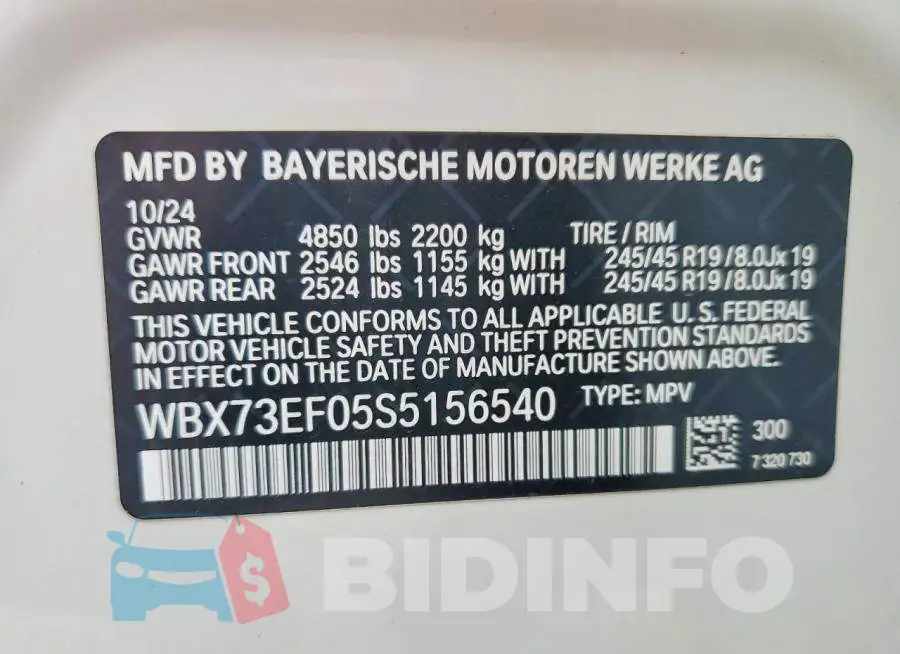 WBX73EF05S5156540 Photo# 13
