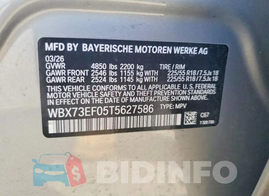 WBX73EF05T5627586 Photo# 13