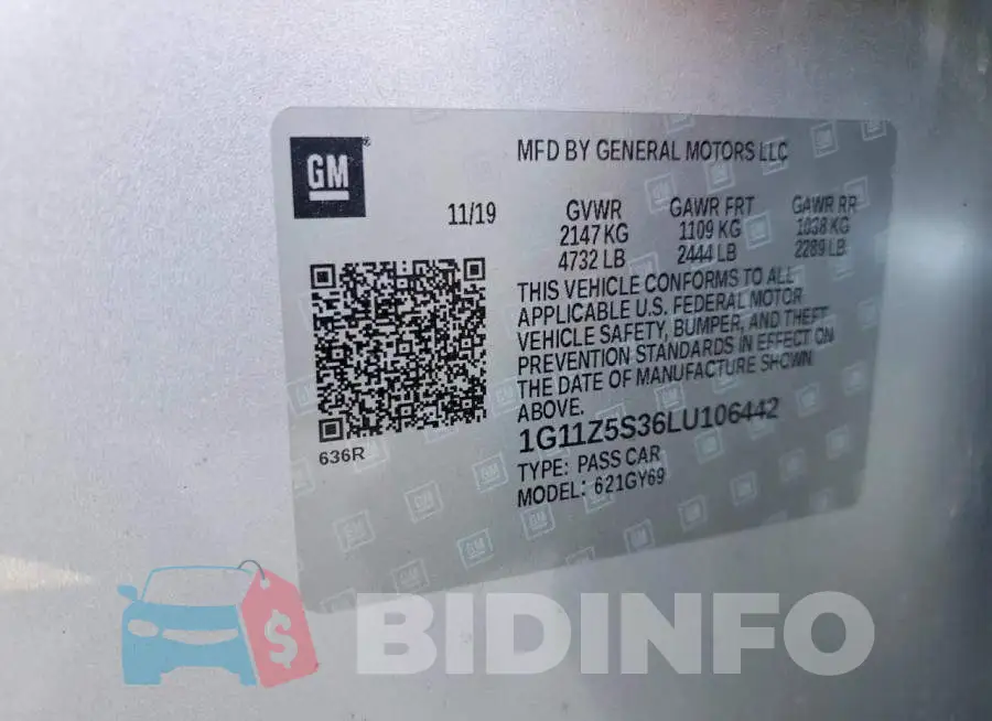 1G11Z5S36LU106442 Photo# 12