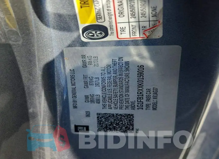 1G1FB1RXXK0159016 Photo# 13