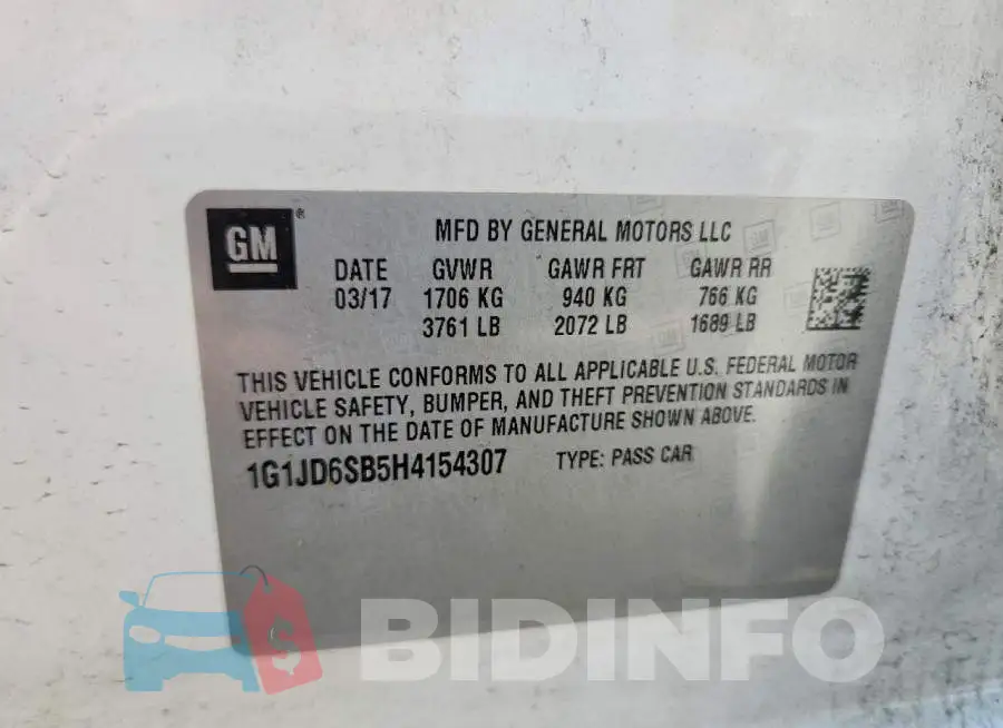 1G1JD6SB5H4154307 Photo# 12