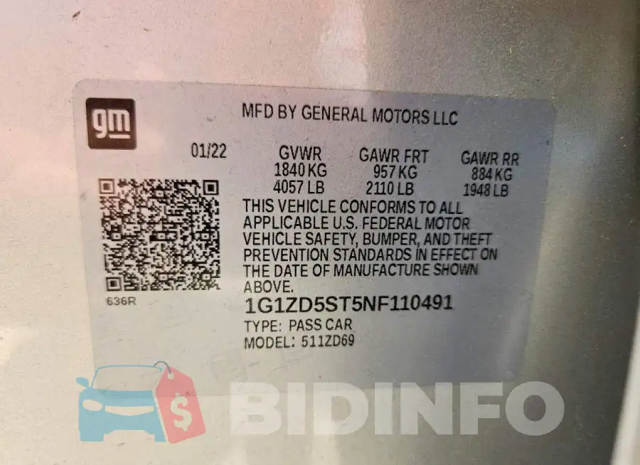 1G1ZD5ST5NF110491 Photo# 12