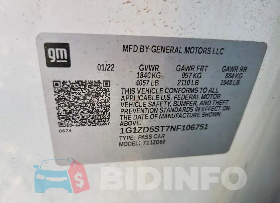 1G1ZD5ST7NF106751 Photo# 12