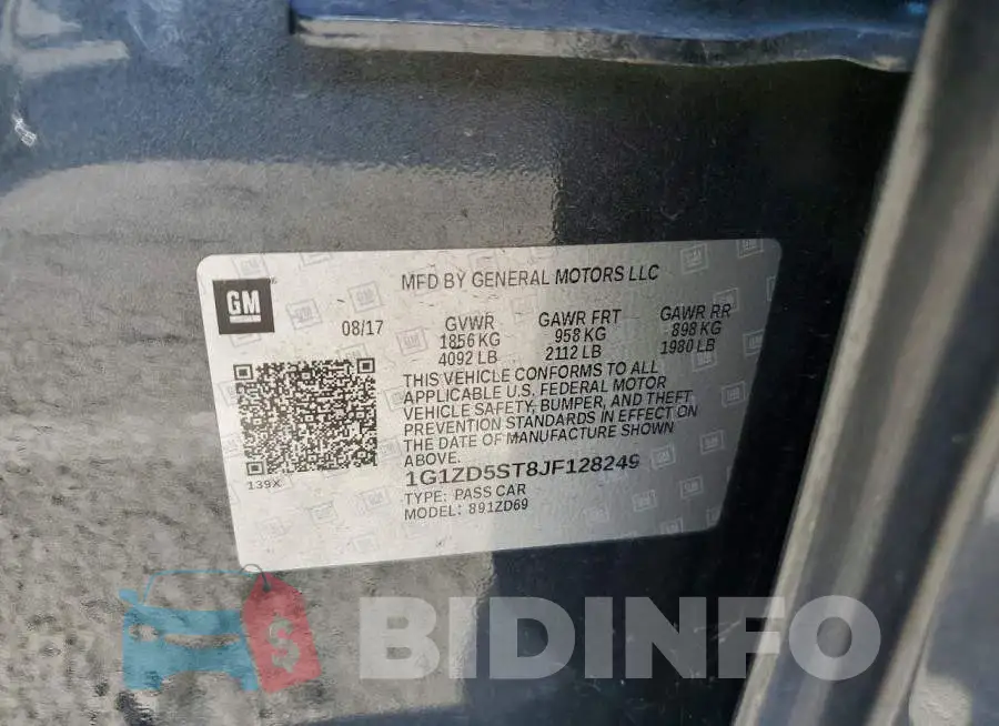 1G1ZD5ST8JF128249 Photo# 12