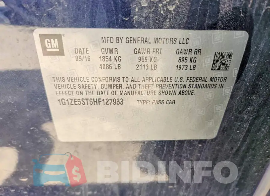 1G1ZE5ST6HF127933 Photo# 12