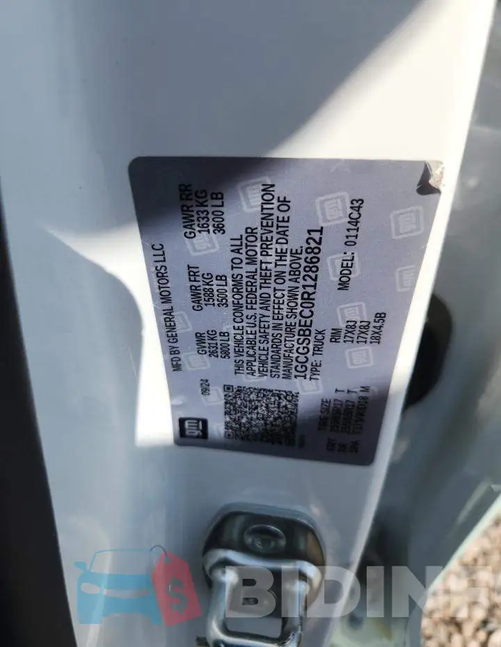 1GCGSBEC0R1286821 Photo# 13