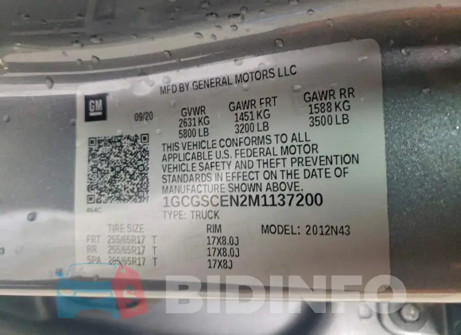1GCGSCEN2M1137200 Photo# 12