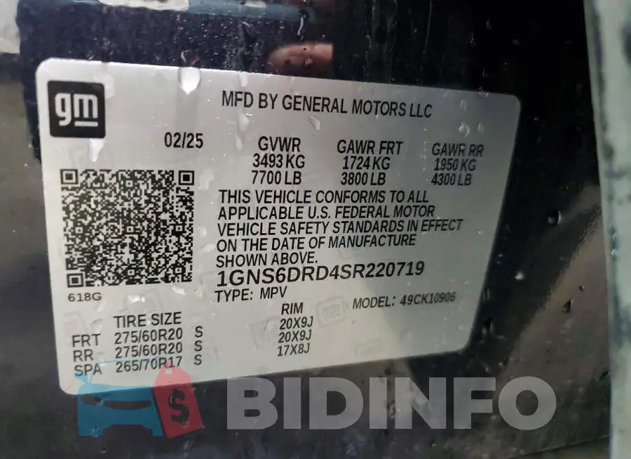 1GNS6DRD4SR220719 Photo# 13