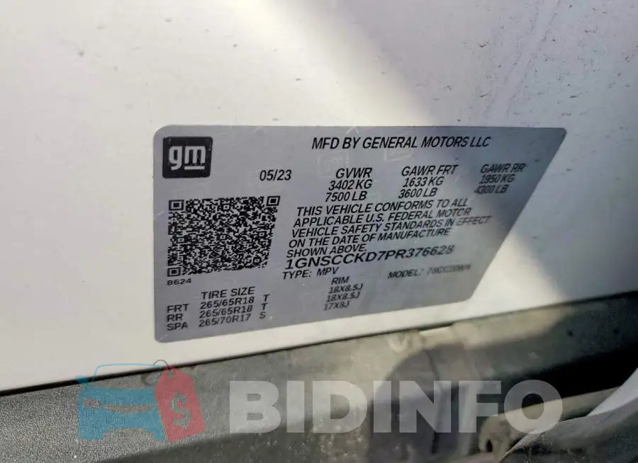 1GNSCCKD7PR376628 Photo# 13