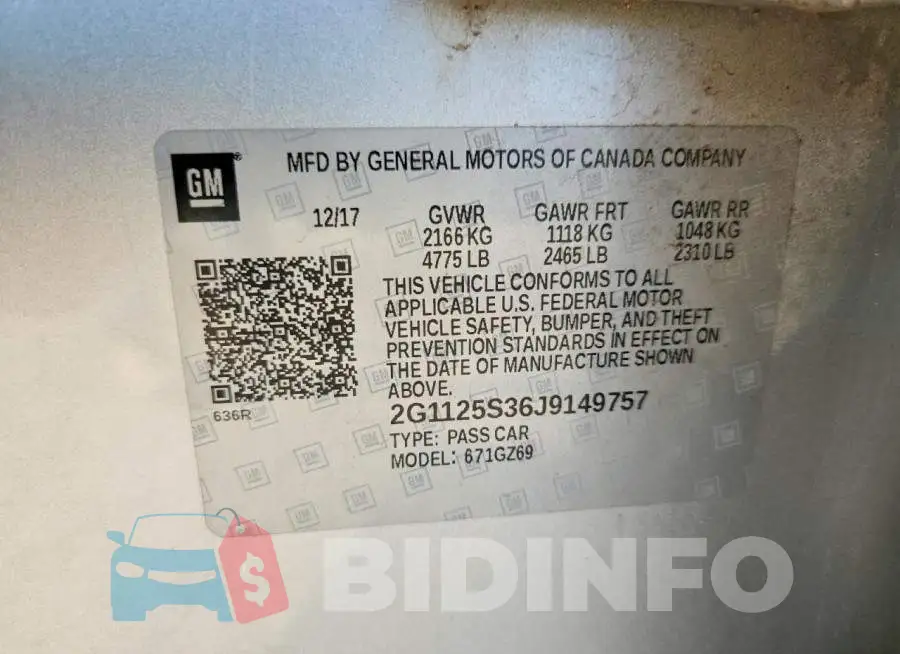 2G1125S36J9149757 Photo# 12