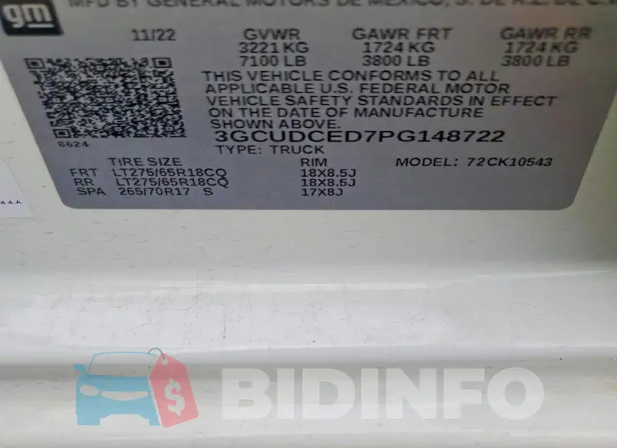 3GCUDCED7PG148722 Photo# 13