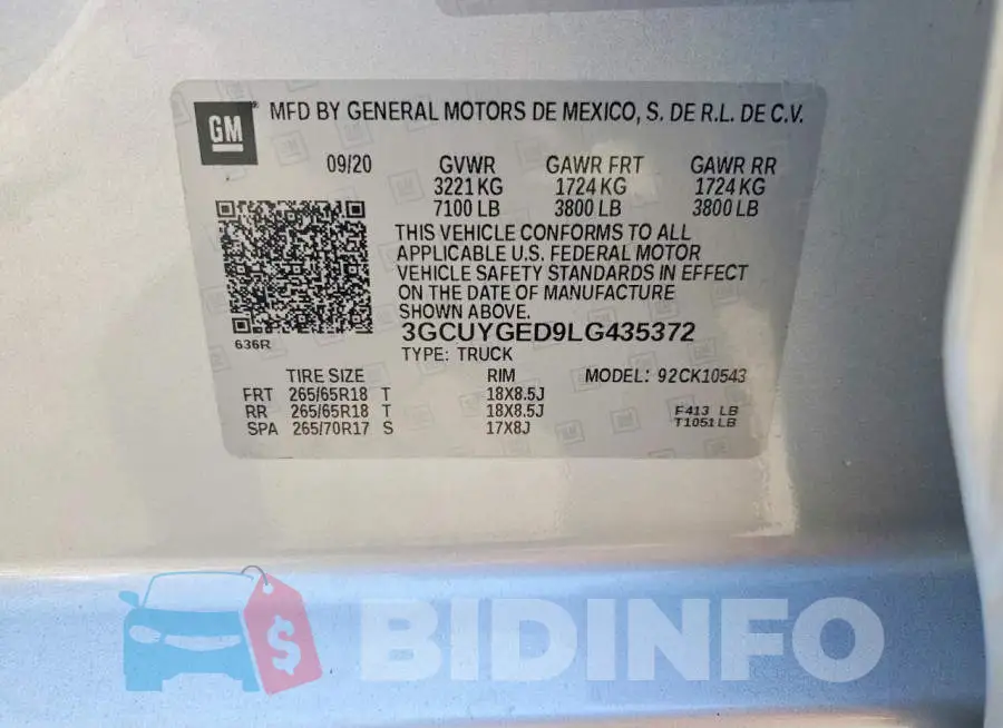 3GCUYGED9LG435372 Photo# 12
