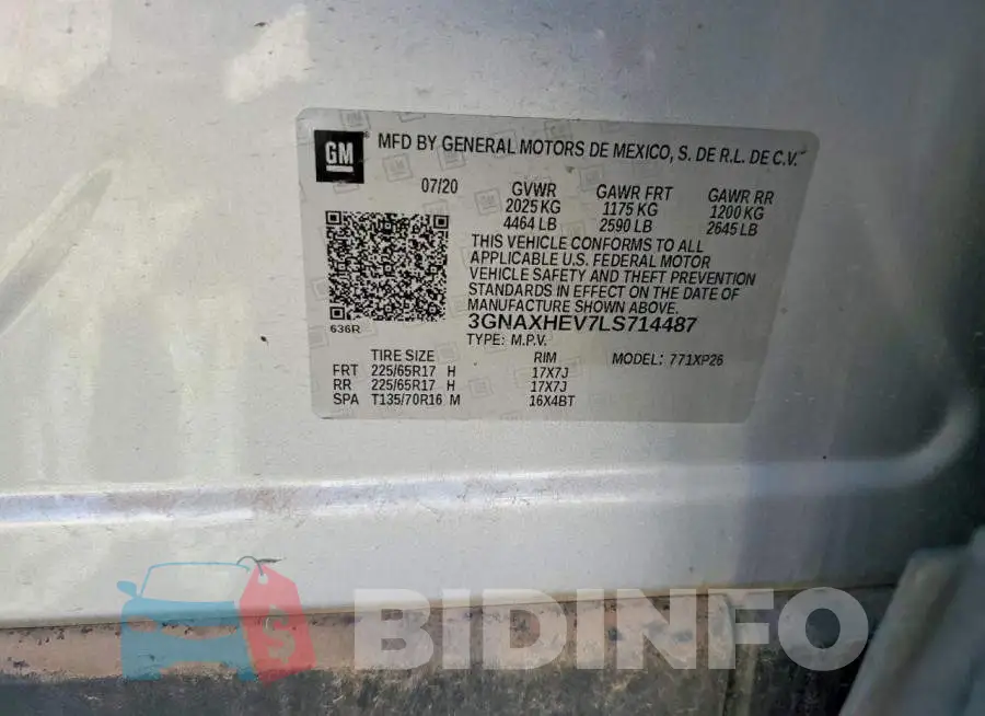 3GNAXHEV7LS714487 Photo# 13