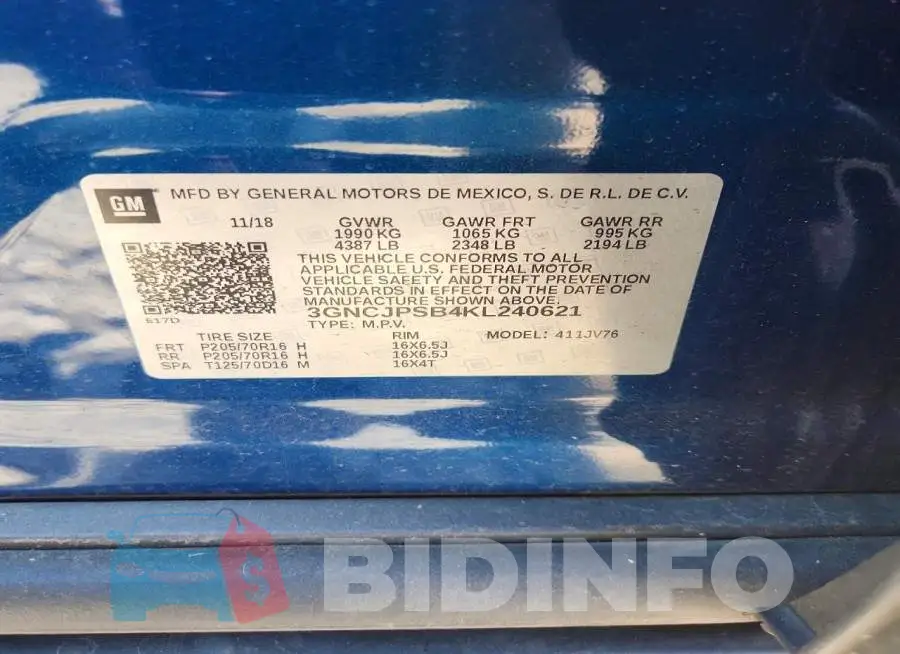 3GNCJPSB4KL240621 Photo# 12