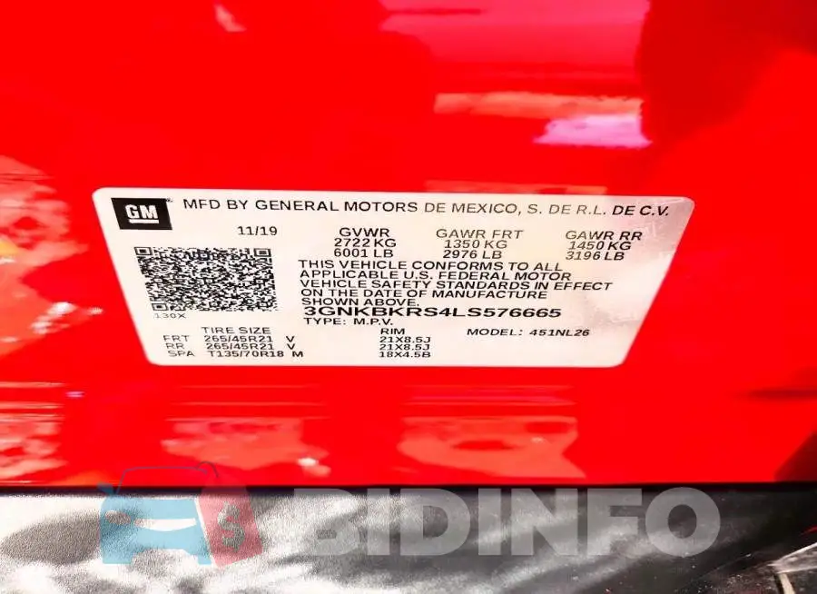 3GNKBKRS4LS576665 Photo# 12