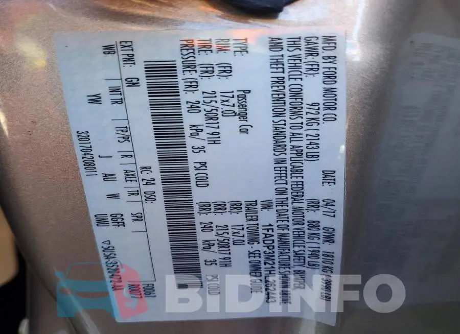 1FADP3M21HL262443 Photo# 12