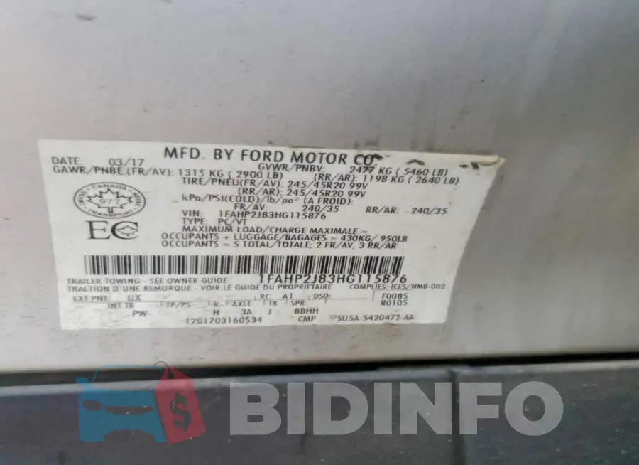 1FAHP2J83HG115876 Photo# 12