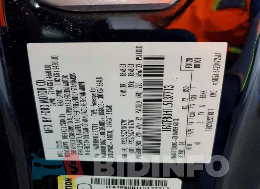 1FATP8UH1L5137713 Photo# 12