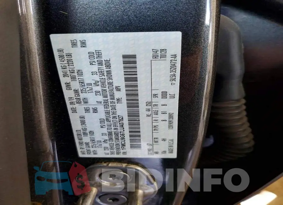 1FMCU9G67LUA07827 Photo# 13