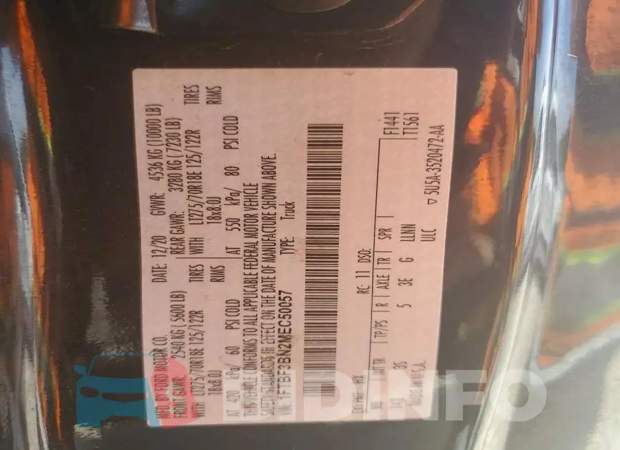 1FTBF3BN2MEC50057 Photo# 12