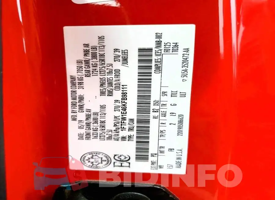 1FTFW1E46KFB98111 Photo# 12