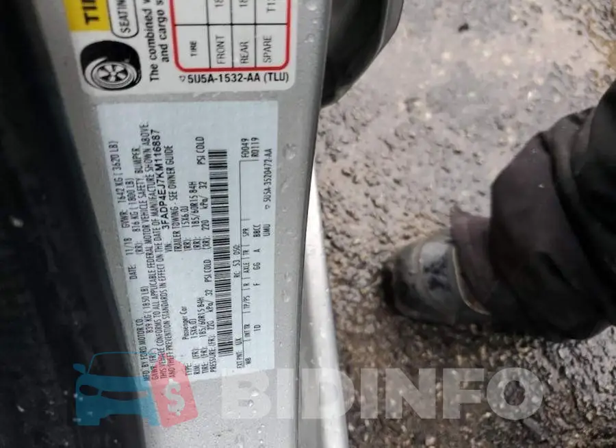 3FADP4EJ7KM116887 Photo# 12