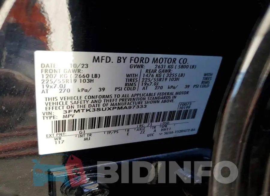3FMTK3SUXPMA97333 Photo# 13