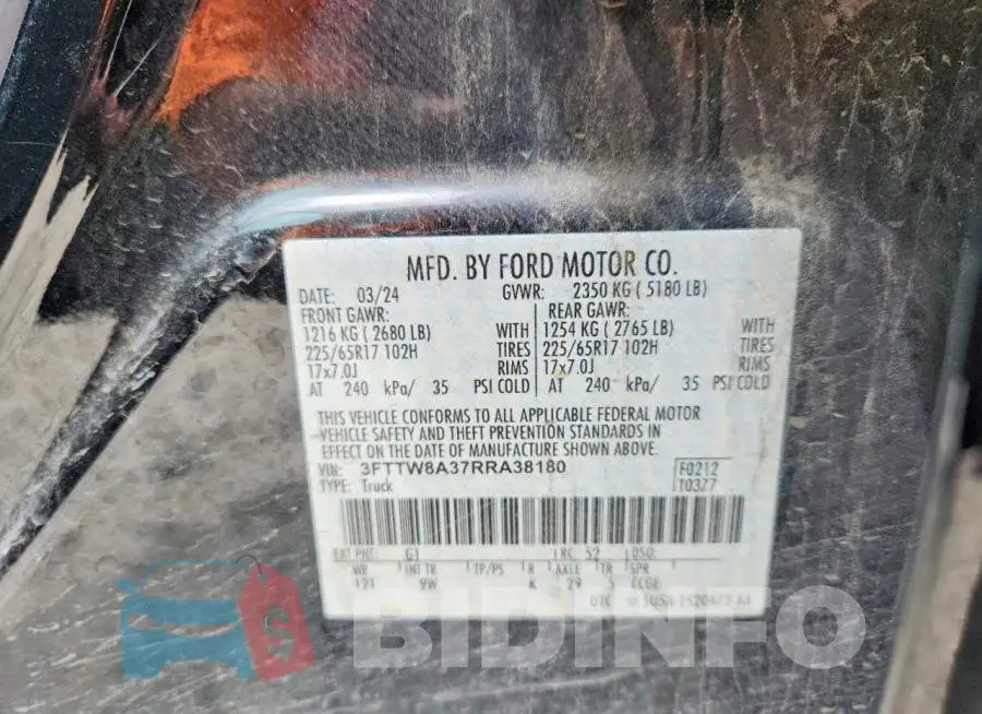 3FTTW8A37RRA38180 Photo# 12