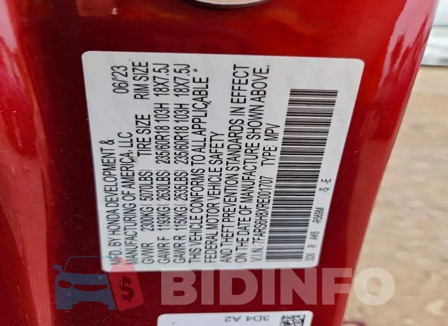7FARS6H8XRE001707 Photo# 14