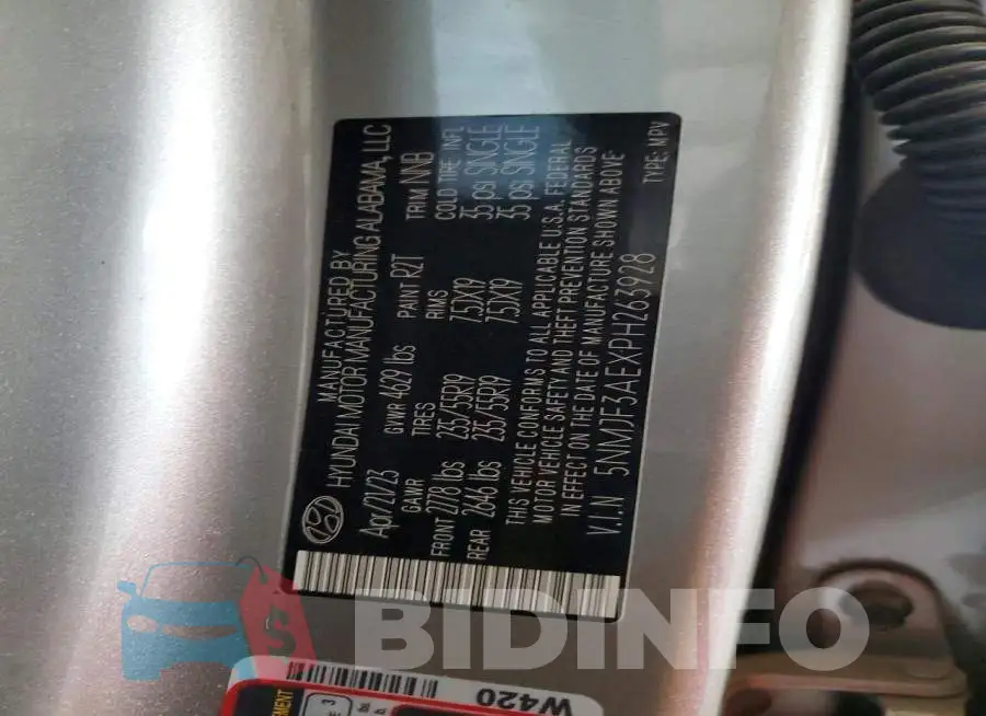 5NMJF3AEXPH263928 Photo# 13
