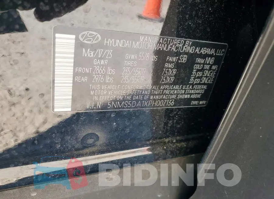 5NMS5DA1XPH007136 Photo# 13