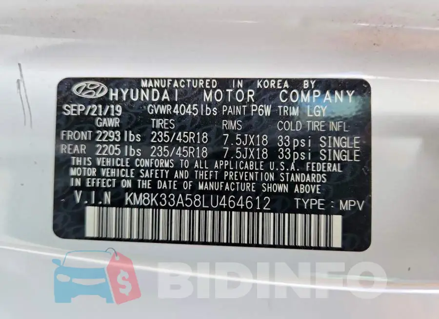 KM8K33A58LU464612 Photo# 12