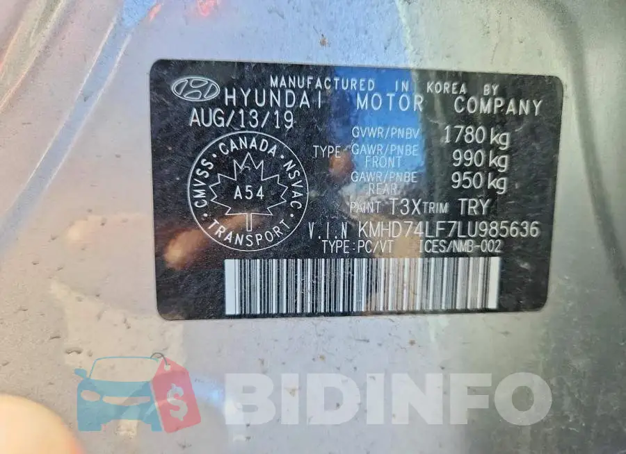 KMHD74LF7LU985636 Photo# 12