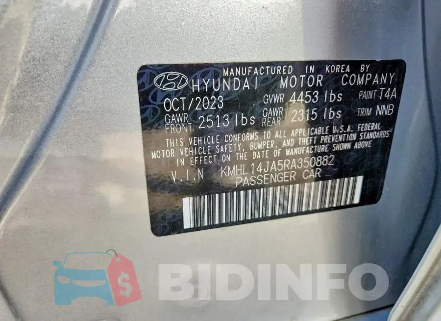 KMHL14JA5RA350882 Photo# 12
