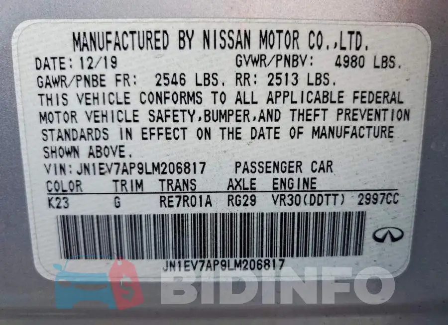 JN1EV7AP9LM206817 Photo# 12