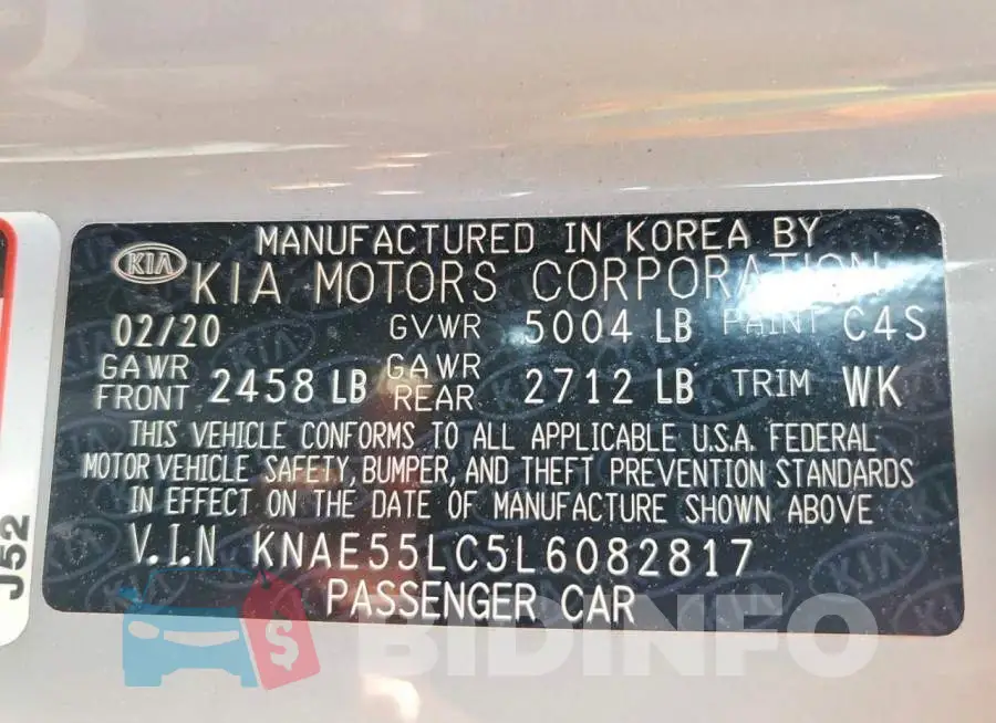 KNAE55LC5L6082817 Photo# 13