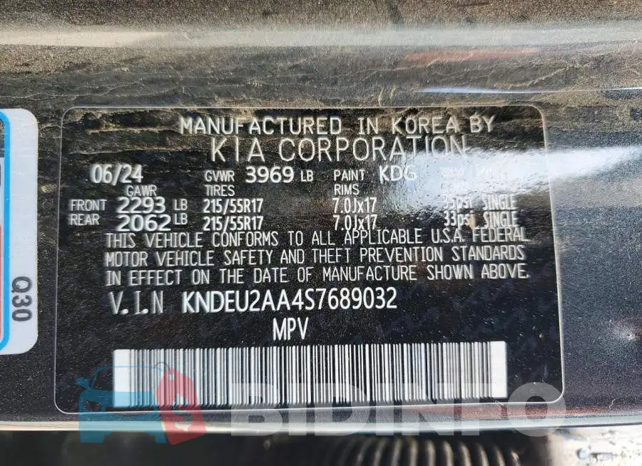 KNDEU2AA4S7689032 Photo# 14