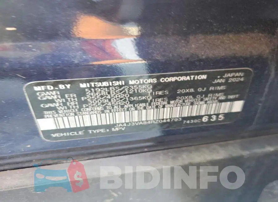 JA4J3VA84RZ044793 Photo# 13