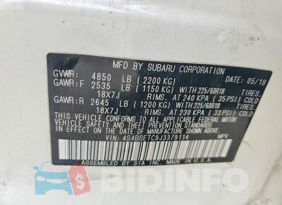 4S4BSETC9J3379114 Photo# 13