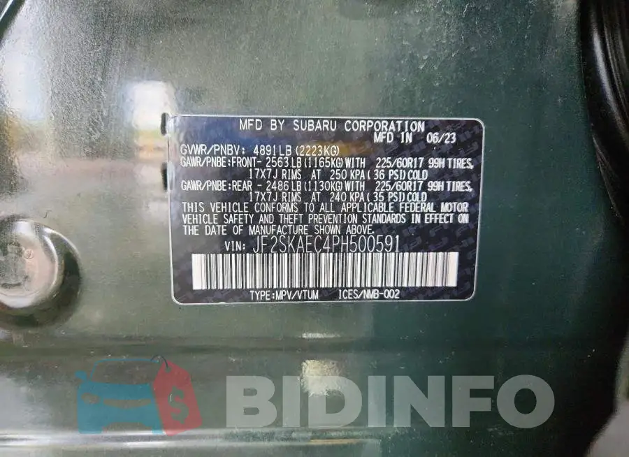 JF2SKAEC4PH500591 Photo# 13