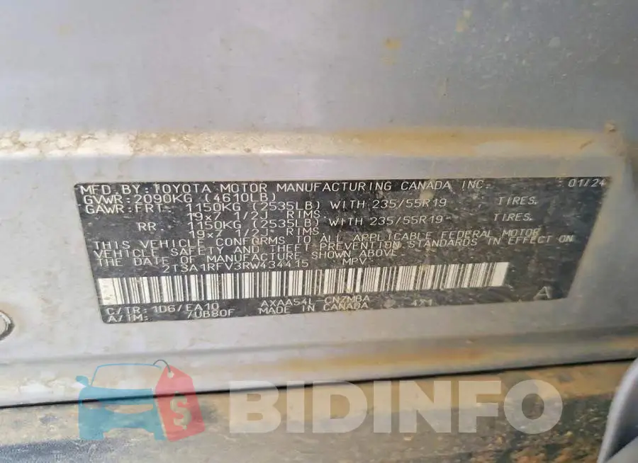 2T3A1RFV3RW434415 Photo# 13