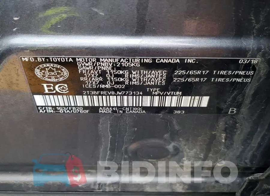 2T3BFREV8JW773134 Photo# 13